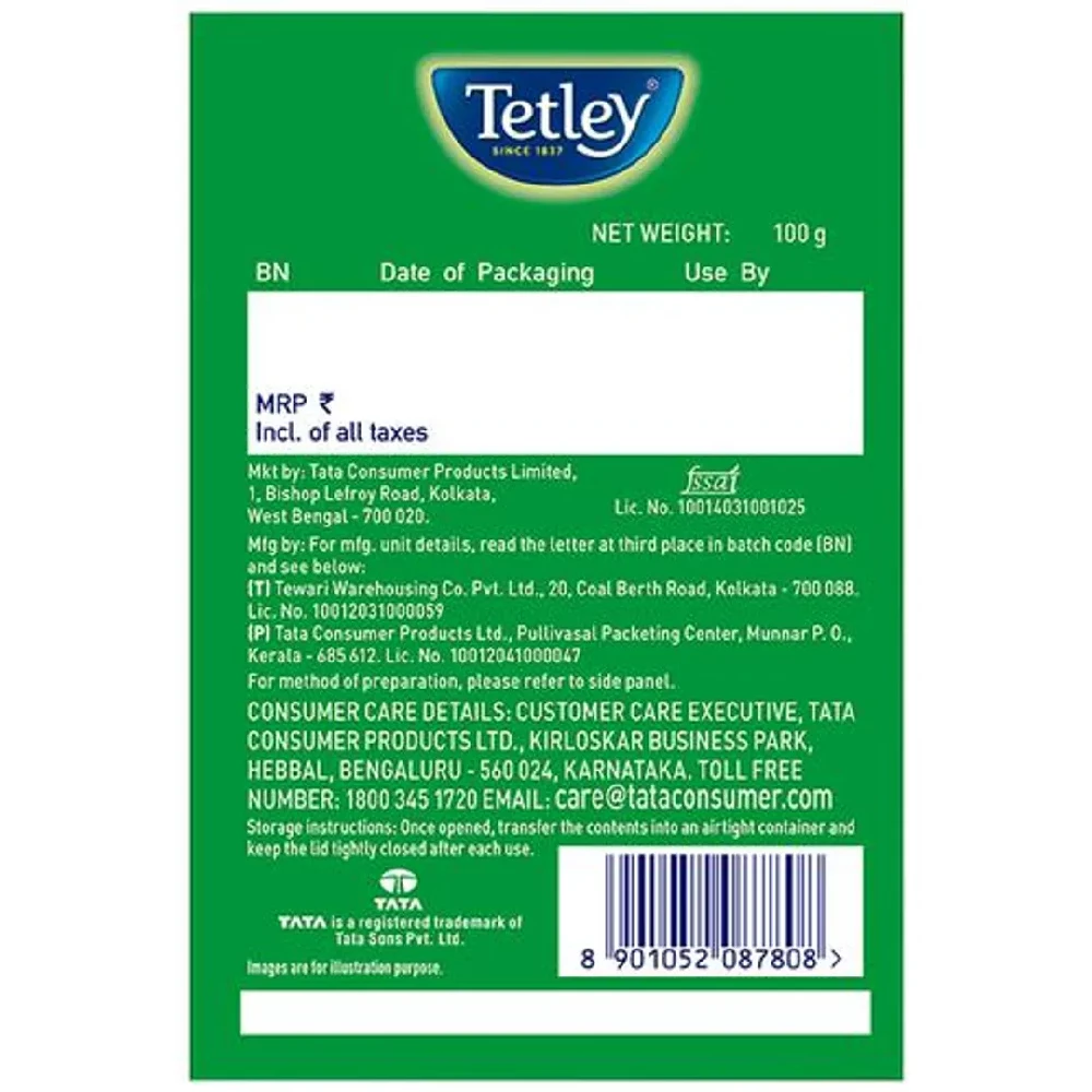 Tetley Long Leaf Original Green Tea - Rich Source Of Antioxidants, 100 g-2.webp